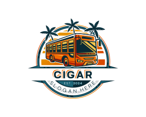 Bus Travel Tour Transportation logo design