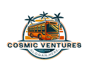 Bus Travel Tour Transportation logo design