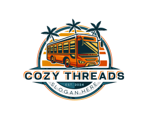 Bus Travel Tour Transportation logo design