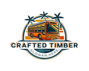 Bus Travel Tour Transportation logo design