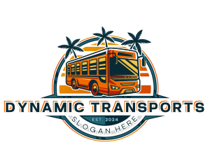 Bus Travel Tour Transportation logo design