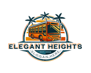 Bus Travel Tour Transportation logo design