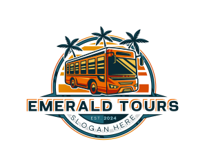 Bus Travel Tour Transportation logo design