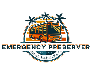 Bus Travel Tour Transportation logo design