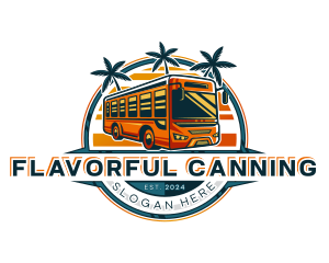 Bus Travel Tour Transportation logo design