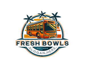 Bus Travel Tour Transportation logo design