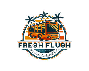 Bus Travel Tour Transportation logo design