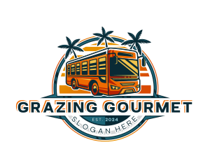 Bus Travel Tour Transportation logo design