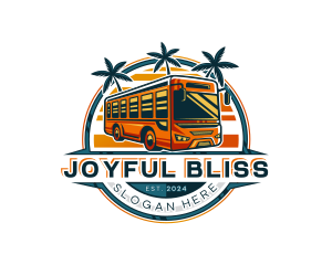 Bus Travel Tour Transportation logo design