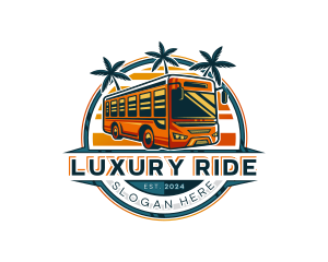 Bus Travel Tour Transportation logo design