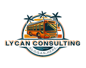 Bus Travel Tour Transportation logo design