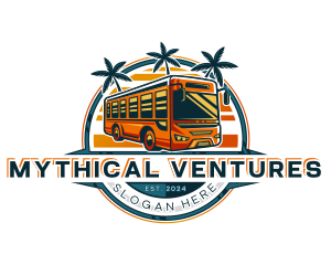 Bus Travel Tour Transportation logo design