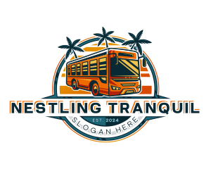 Bus Travel Tour Transportation logo design