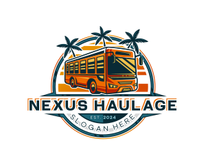 Bus Travel Tour Transportation logo design