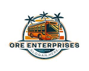 Bus Travel Tour Transportation logo design