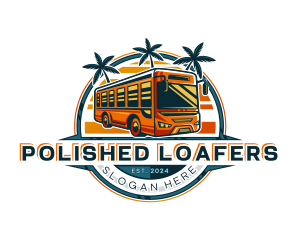 Bus Travel Tour Transportation logo design