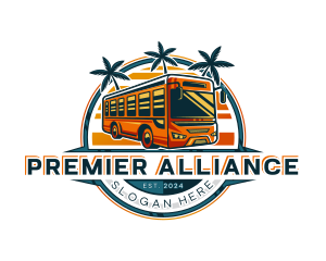 Bus Travel Tour Transportation logo design