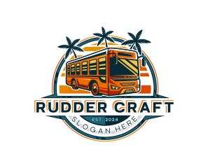 Bus Travel Tour Transportation logo design