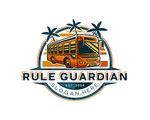 Bus Travel Tour Transportation logo design