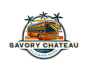 Bus Travel Tour Transportation logo design