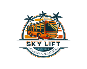 Bus Travel Tour Transportation logo design