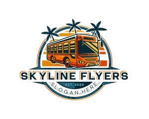 Bus Travel Tour Transportation logo design