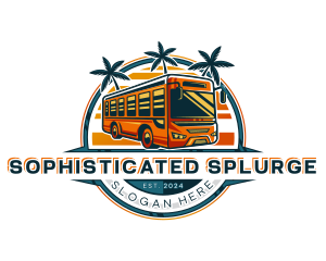 Bus Travel Tour Transportation logo design