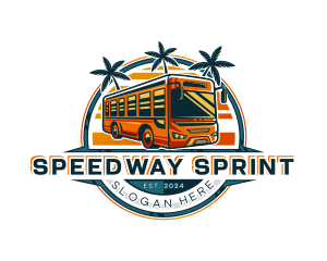 Bus Travel Tour Transportation logo design