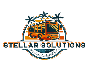 Bus Travel Tour Transportation logo design