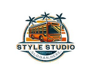 Bus Travel Tour Transportation logo design