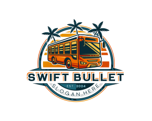 Bus Travel Tour Transportation logo design