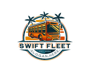 Bus Travel Tour Transportation logo design