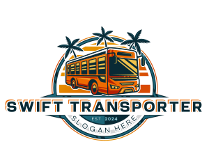 Bus Travel Tour Transportation logo design