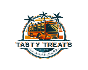 Bus Travel Tour Transportation logo design