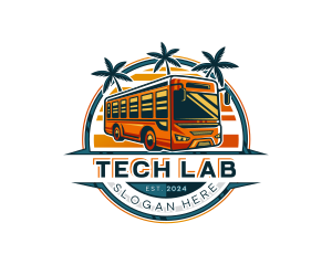 Bus Travel Tour Transportation logo design