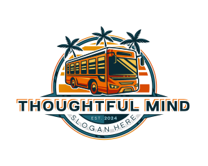 Bus Travel Tour Transportation logo design