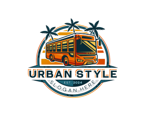 Bus Travel Tour Transportation logo design