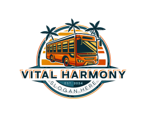 Bus Travel Tour Transportation logo design