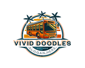 Bus Travel Tour Transportation logo design