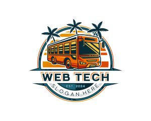 Bus Travel Tour Transportation logo design