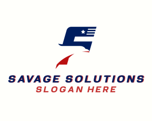 American Eagle Airline Letter S logo design