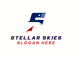 American Eagle Airline Letter S logo design