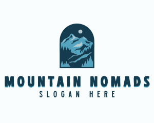 Blue Forest Mountain logo design