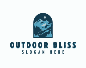 Blue Forest Mountain logo design