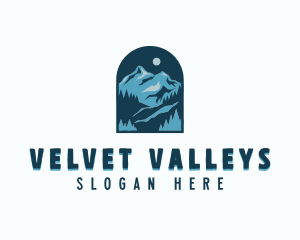 Blue Forest Mountain logo design