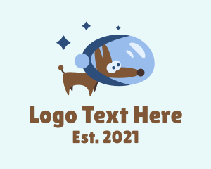 Cute Dog Astronaut  logo
