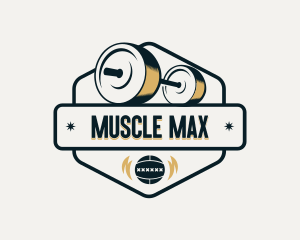 Barbell Bodybuilder Gym logo