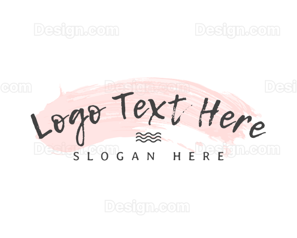 Pastel Brush Wordmark Logo