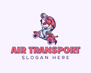 Moped Scooter Guy logo design