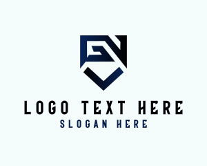 Industrial Shield Letter GV logo